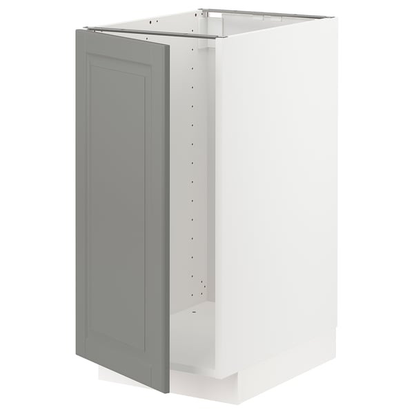 METOD Base cab f sink/waste sorting, white/Bodbyn grey, 40x60x80 cm