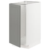 METOD Base cab f sink/waste sorting, white/Bodbyn grey, 40x60x80 cm