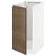 METOD Base cab f sink/waste sorting, white/Voxtorp walnut effect, 40x60x80 cm