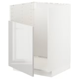 METOD Base cab f TALLSJÖN sink, white/Ringhult light grey, 60x60x80 cm