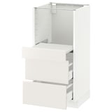 METOD Base cab w pull-out shelf/2 drawers, white Maximera/Veddinge white, 40x41x80 cm