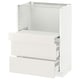 METOD Base cab w pull-out shelf/2 drawers, white Maximera/Veddinge white, 60x41x80 cm