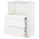 METOD Base cab w pull-out shelf/2 drawers, white Maximera/Voxtorp high-gloss/white, 60x41x80 cm