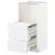 METOD Base cab w pull-out shelf/2 drawers, white Maximera/Voxtorp high-gloss/white, 40x41x80 cm