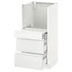 METOD Base cab w pull-out shelf/2 drawers, white Maximera/Voxtorp matt white, 40x41x80 cm