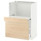 METOD Base cab w pull-out shelf/drawer, white Maximera/Askersund light ash effect, 60x41x80 cm