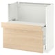 METOD Base cab w pull-out shelf/drawer, white Maximera/Askersund light ash effect, 80x41x80 cm