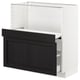 METOD Base cab w pull-out shelf/drawer, white Maximera/Lerhyttan black stained, 80x41x80 cm