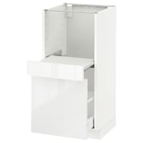 METOD Base cab w pull-out shelf/drawer, white Maximera/Ringhult white, 40x41x80 cm