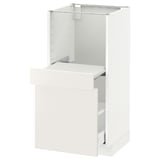 METOD Base cab w pull-out shelf/drawer, white Maximera/Veddinge white, 40x41x80 cm