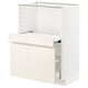 METOD Base cab w pull-out shelf/drawer, white Maximera/Voxtorp high-gloss light beige, 60x41x80 cm