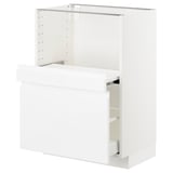 METOD Base cab w pull-out shelf/drawer, white Maximera/Voxtorp high-gloss/white, 60x41x80 cm