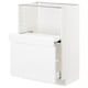METOD Base cab w pull-out shelf/drawer, white Maximera/Voxtorp high-gloss/white, 60x41x80 cm