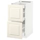 METOD Base cab with 2 fronts/3 drawers, white Maximera/Bodbyn off-white, 40x60x80 cm