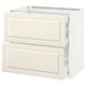 METOD Base cab with 2 fronts/3 drawers, white Maximera/Bodbyn off-white, 90x60x80 cm