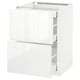 METOD Base cab with 2 fronts/3 drawers, white Maximera/Ringhult white, 60x60x80 cm