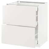 METOD Base cab with 2 fronts/3 drawers, white Maximera/Veddinge white, 75x60x80 cm