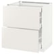 METOD Base cab with 2 fronts/3 drawers, white Maximera/Veddinge white, 75x60x80 cm