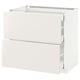 METOD Base cab with 2 fronts/3 drawers, white Maximera/Veddinge white, 90x60x80 cm
