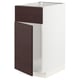 METOD Base cabinet f sink w door/front, white Askersund/dark brown ash effect, 40x60x80 cm