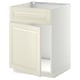 METOD Base cabinet f sink w door/front, white/Bodbyn off-white, 60x60x80 cm