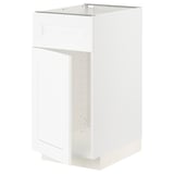METOD Base cabinet f sink w door/front, white Enköping/white wood effect, 40x60x80 cm