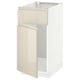 METOD Base cabinet f sink w door/front, white/Voxtorp high-gloss light beige, 40x60x80 cm