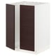 METOD Base cabinet for sink + 2 doors, white Askersund/dark brown ash effect, 60x60x80 cm