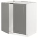 METOD Base cabinet for sink + 2 doors, white/Bodbyn grey, 80x60x80 cm