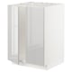 METOD Base cabinet for sink + 2 doors, white/Ringhult light grey, 60x60x80 cm