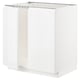 METOD Base cabinet for sink + 2 doors, white/Voxtorp high-gloss/white, 80x60x80 cm
