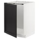 METOD Base cabinet for sink, white/Lerhyttan black stained, 60x60x80 cm