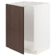 METOD Base cabinet for sink, white/Sinarp brown, 60x60x80 cm
