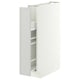 METOD Base cabinet/pull-out int fittings, white/Aspudden light grey, 15x60x80 cm