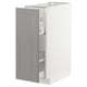 METOD Base cabinet/pull-out int fittings, white/Bodbyn grey, 30x60x80 cm