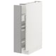 METOD Base cabinet/pull-out int fittings, white/Bodbyn grey, 15x60x80 cm