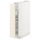 METOD Base cabinet/pull-out int fittings, white/Bodbyn off-white, 15x60x80 cm