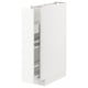 METOD Base cabinet/pull-out int fittings, white Enköping/white wood effect, 15x60x80 cm