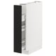 METOD Base cabinet/pull-out int fittings, white/Nickebo matt anthracite, 15x60x80 cm