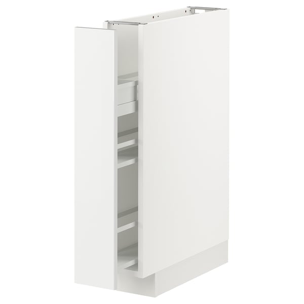 METOD Base cabinet/pull-out int fittings, white/Ringhult white, 15x60x80 cm