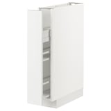 METOD Base cabinet/pull-out int fittings, white/Ringhult white, 15x60x80 cm