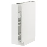 METOD Base cabinet/pull-out int fittings, white/Stensund white, 15x60x80 cm