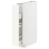 METOD Base cabinet/pull-out int fittings, white/Vallstena white, 15x60x80 cm