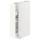 METOD Base cabinet/pull-out int fittings, white/Vallstena white, 15x60x80 cm