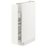 METOD Base cabinet/pull-out int fittings, white/Veddinge white, 15x60x80 cm
