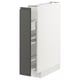METOD Base cabinet/pull-out int fittings, white/Voxtorp dark grey, 15x60x80 cm