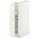 METOD Base cabinet/pull-out int fittings, white/Voxtorp high-gloss light beige, 15x60x80 cm