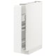 METOD Base cabinet/pull-out int fittings, white/Voxtorp high-gloss/white, 15x60x80 cm