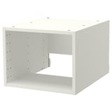 A white METOD cabinet with a square shape and open front, designed for kitchen sinks or appliances.