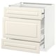 METOD Base cabinet w 3 fronts/4 drawers, white Maximera/Bodbyn off-white, 80x60x80 cm